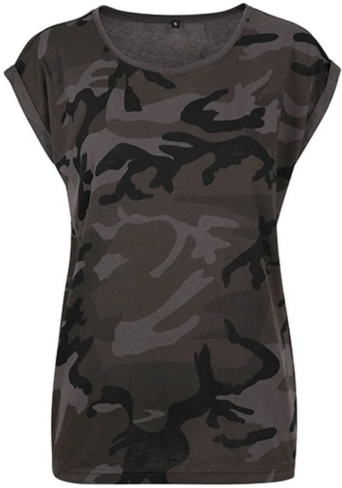 Ladies Camo Extended Shoulder Camo Tee 2