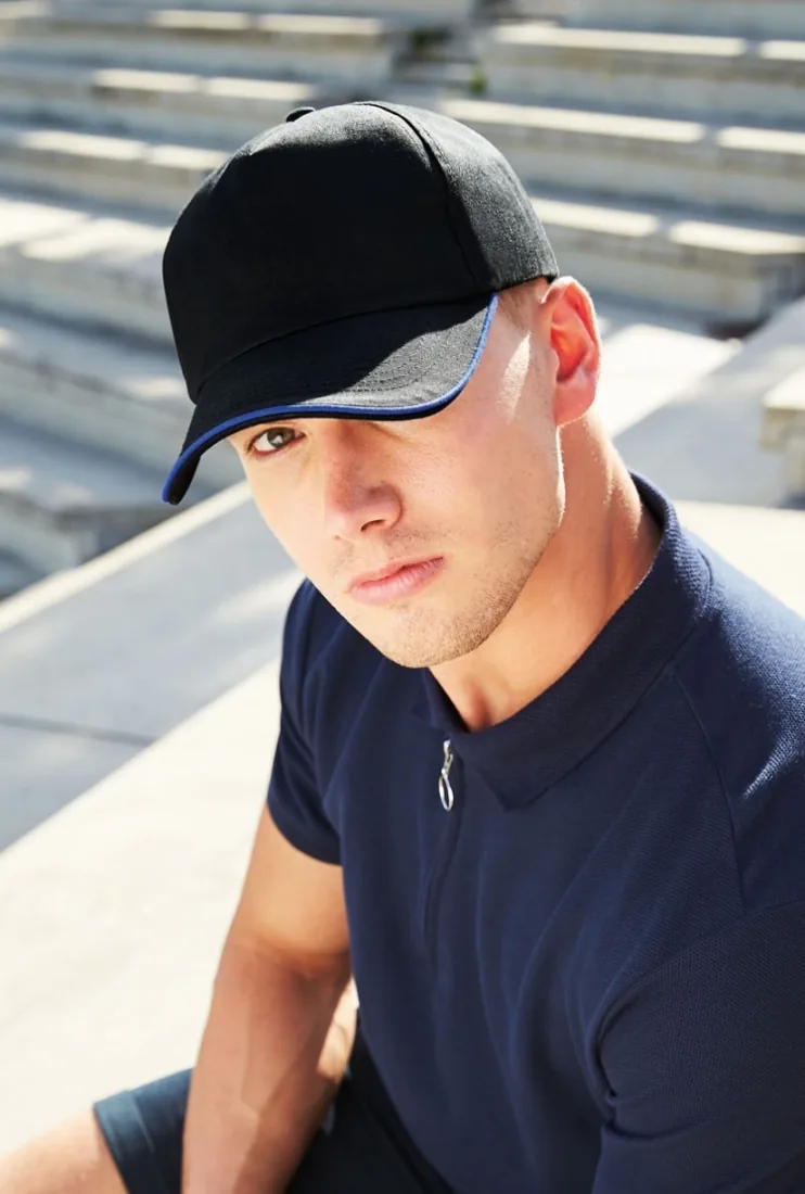 Authentic 5 Panel Cap - Piped Peak 2