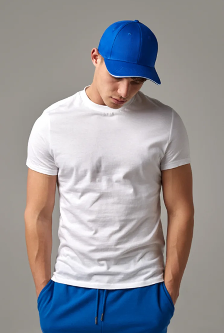EarthAware® Classic Organic Cotton 6 Panel Cap - Sandwich Peak 2