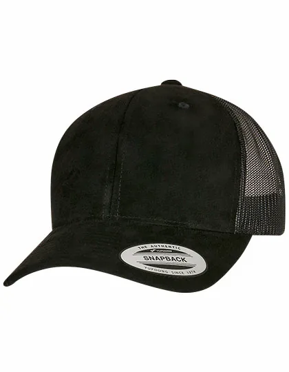 Suede Leather Trucker Cap