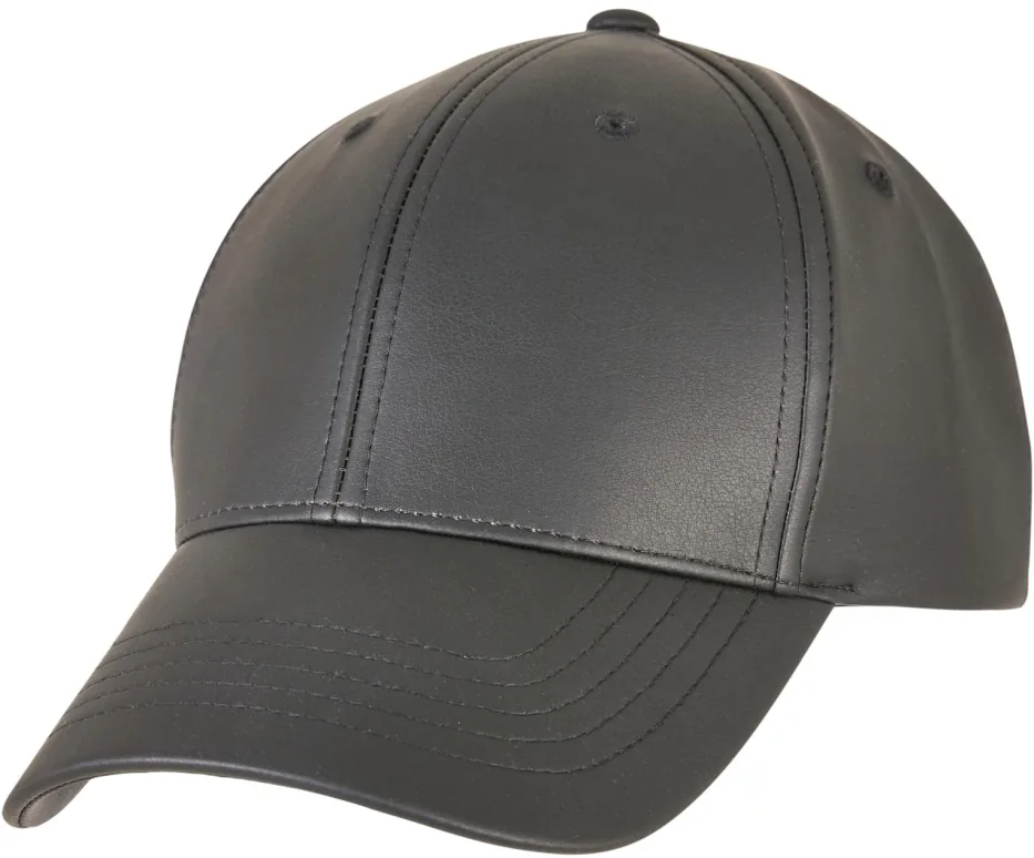 Synthetic Leather Alpha Shape Dad Cap