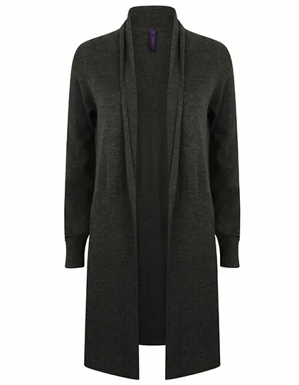Ladies` Longline Open Cardigan