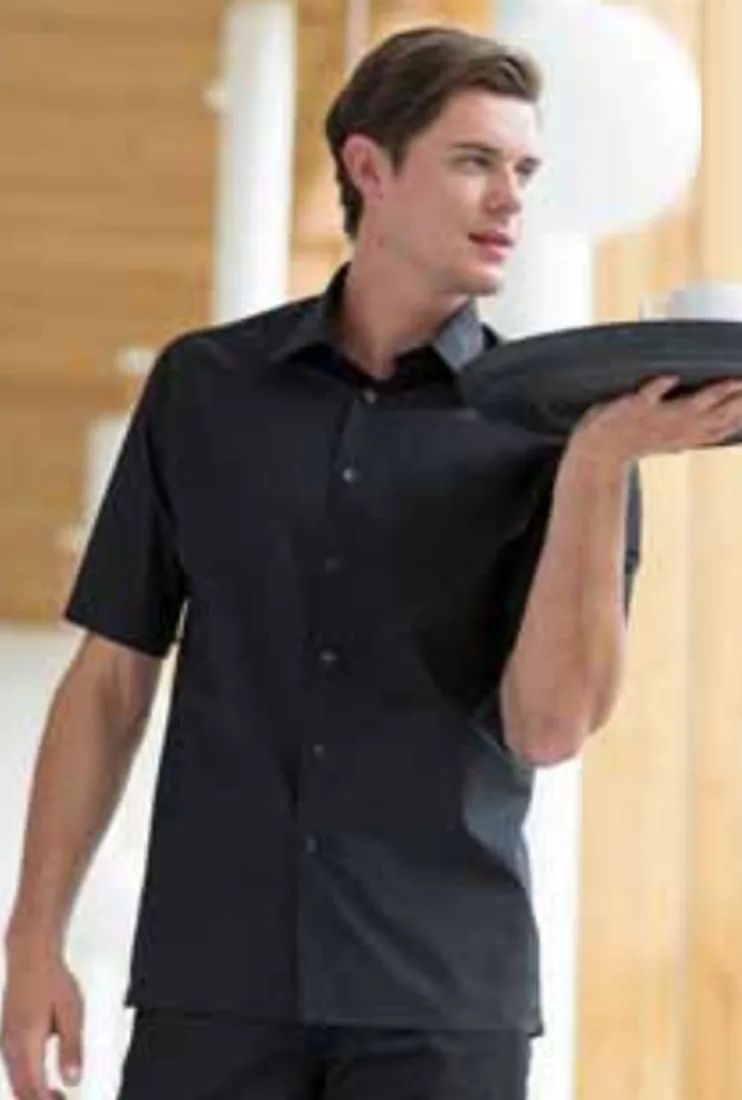 Mens Stretch Short Sleeved Semi-Fitted 2