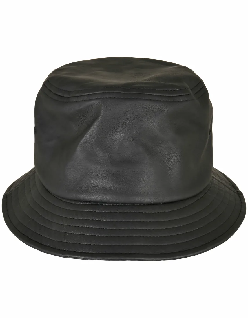 Imitation Leather Bucket Hat