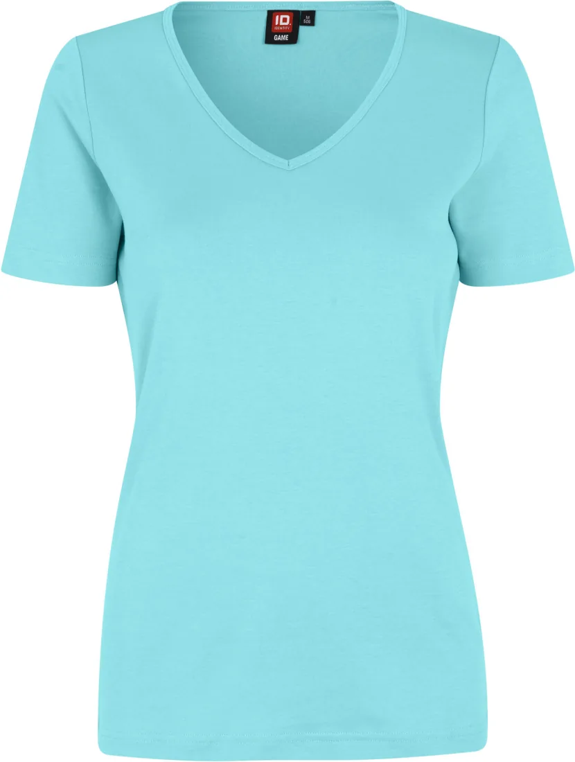 Interlock T-Shirt mit V-Ausschnitt