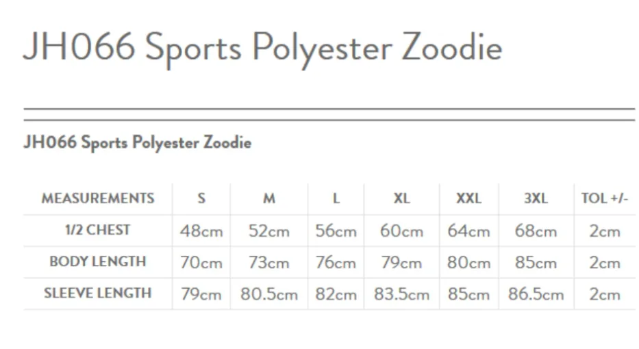 Sports Polyester Zoodie 2