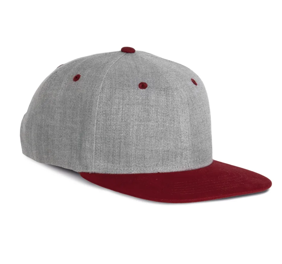 6-Panel-Snapback-Kappe - meliert