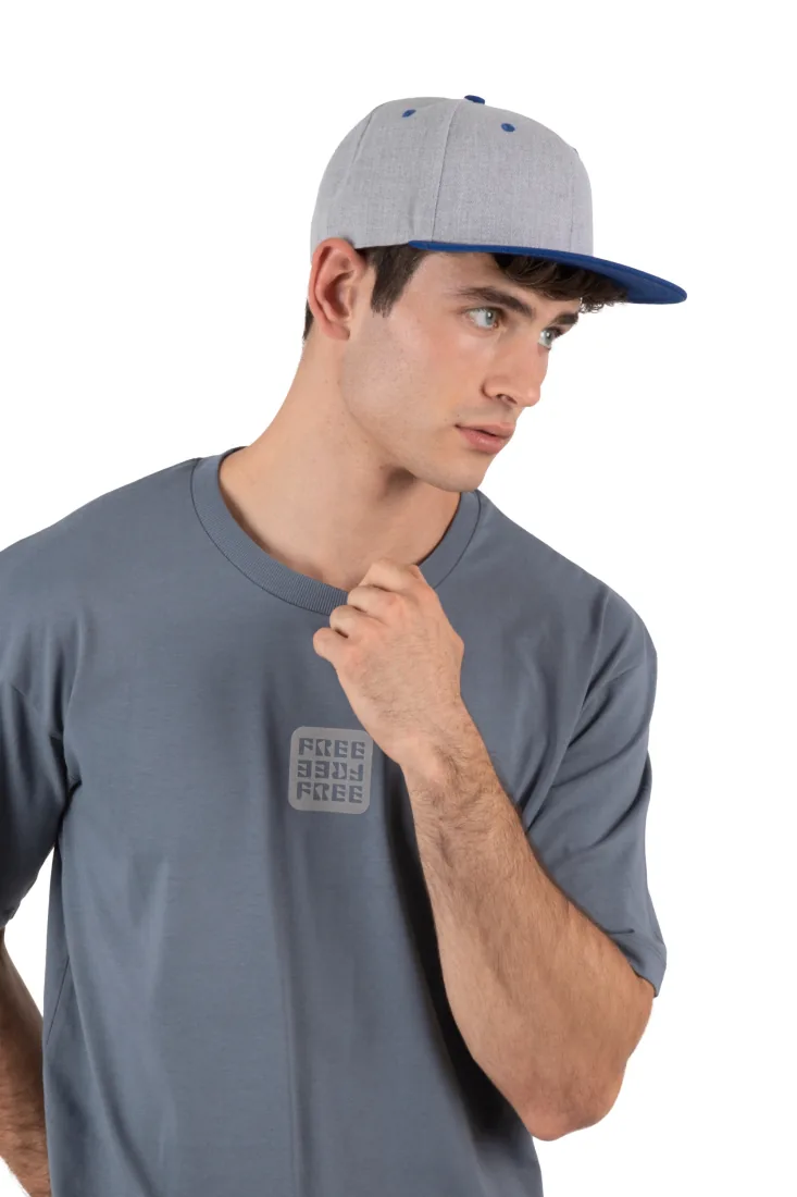 6-Panel-Snapback-Kappe - meliert 2