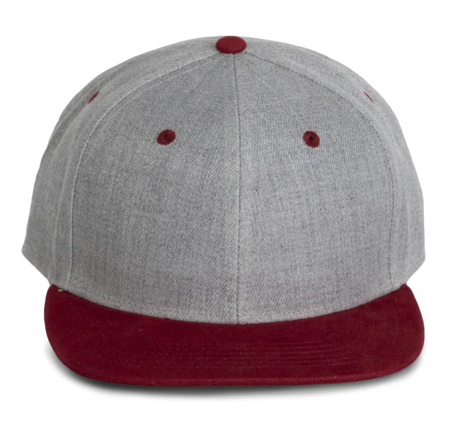 6-Panel-Snapback-Kappe - meliert