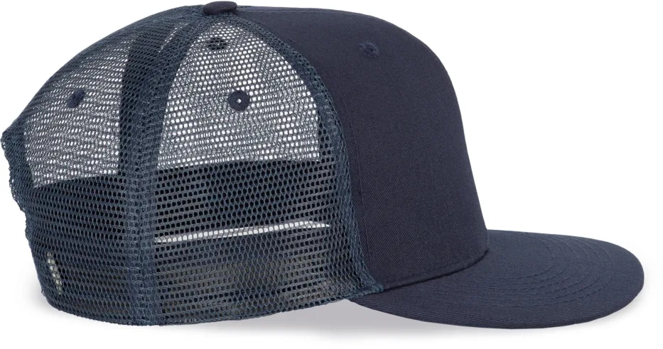 Trucker-Cap - 6-Panels-Kappe, Flachschirm