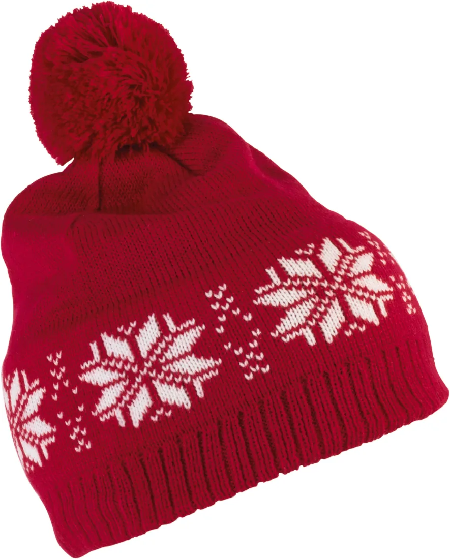 Weihnachtsstrickmütze mit Sternmuster