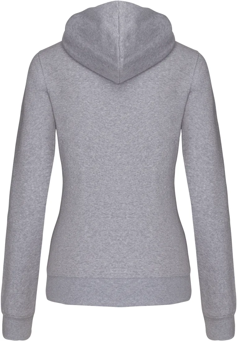 Damen-Kapuzensweatshirt Bicolor mit Reißverschluss 4
