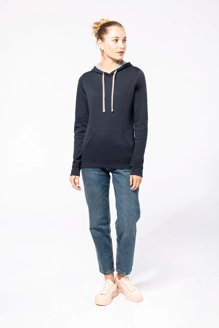 Damen-Kapuzensweatshirt bicolor 2