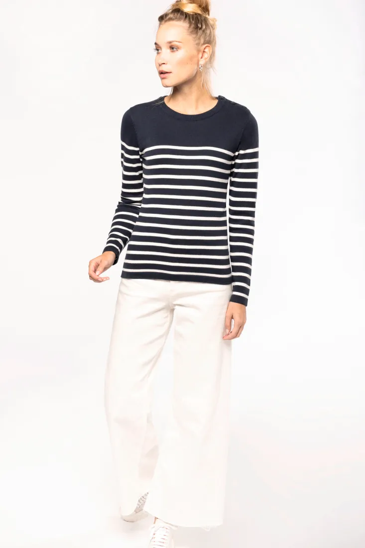 Damenpullover im Marine-Stil 2