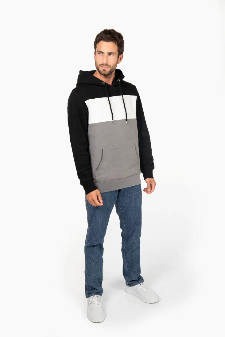 Dreifarbiges Kapuzensweatshirt, Unisex 2