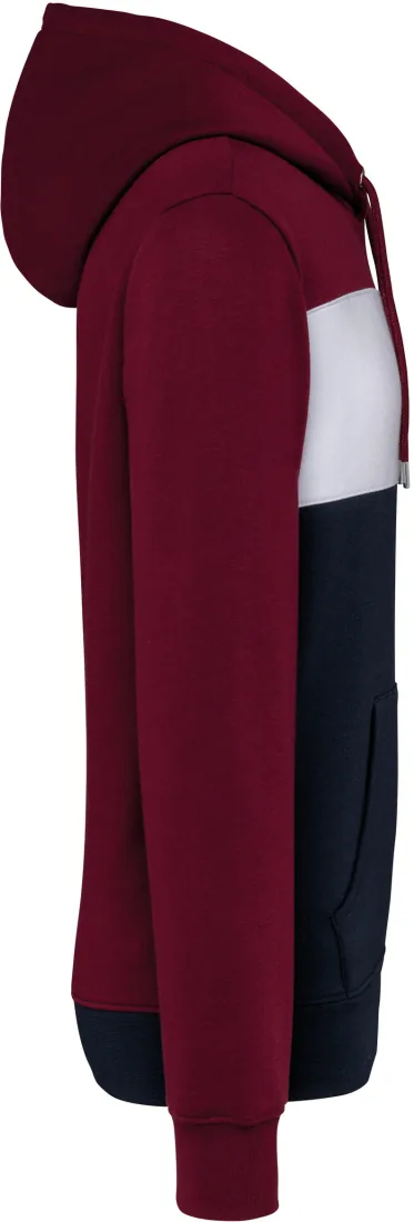Dreifarbiges Kapuzensweatshirt, Unisex 3