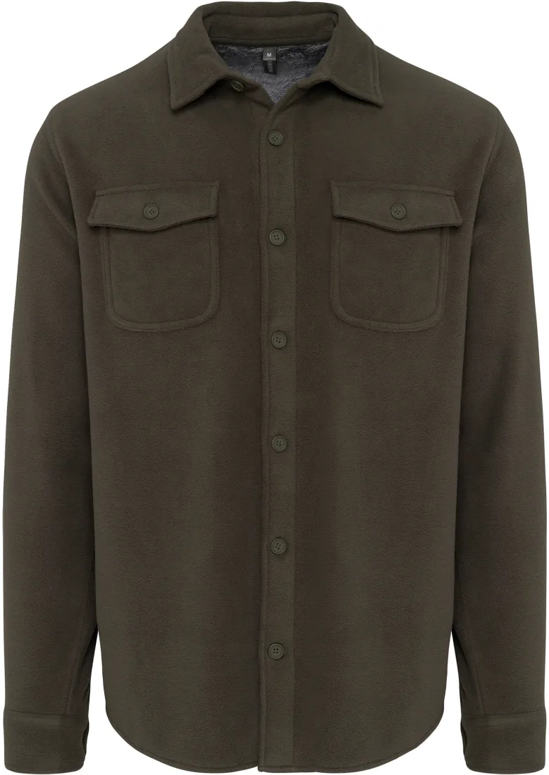 Fleece-Hemdjacke mit Sherpa-Futter