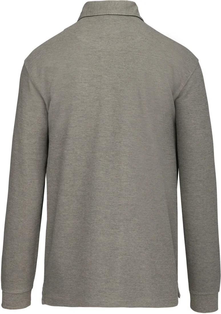 French Rib Langarm-Poloshirt 3