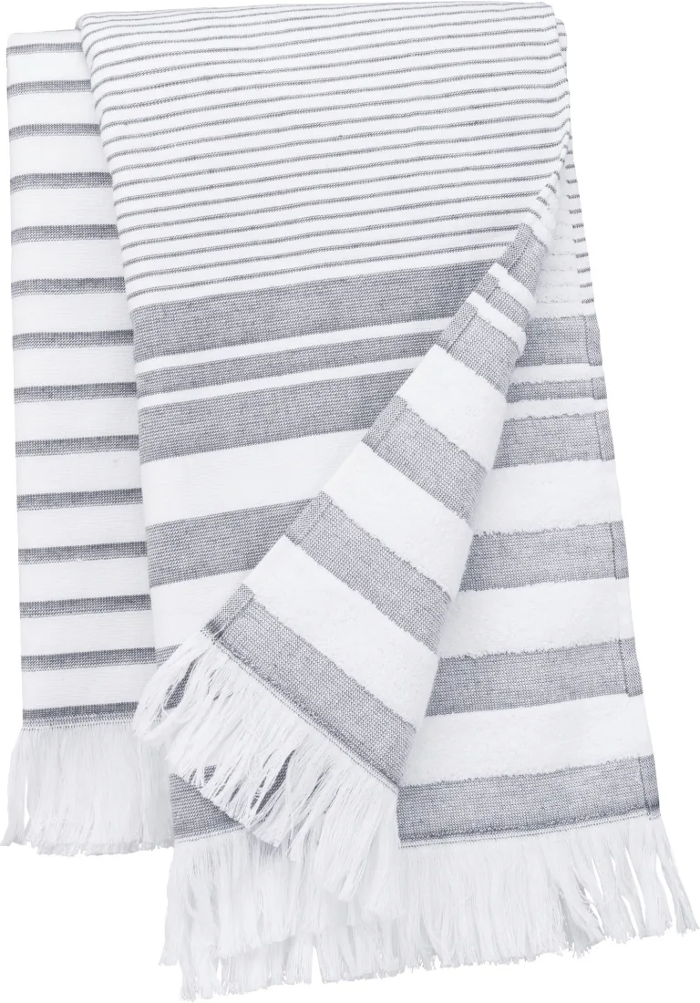 Gestreiftes Fouta-Tuch mit Fransen