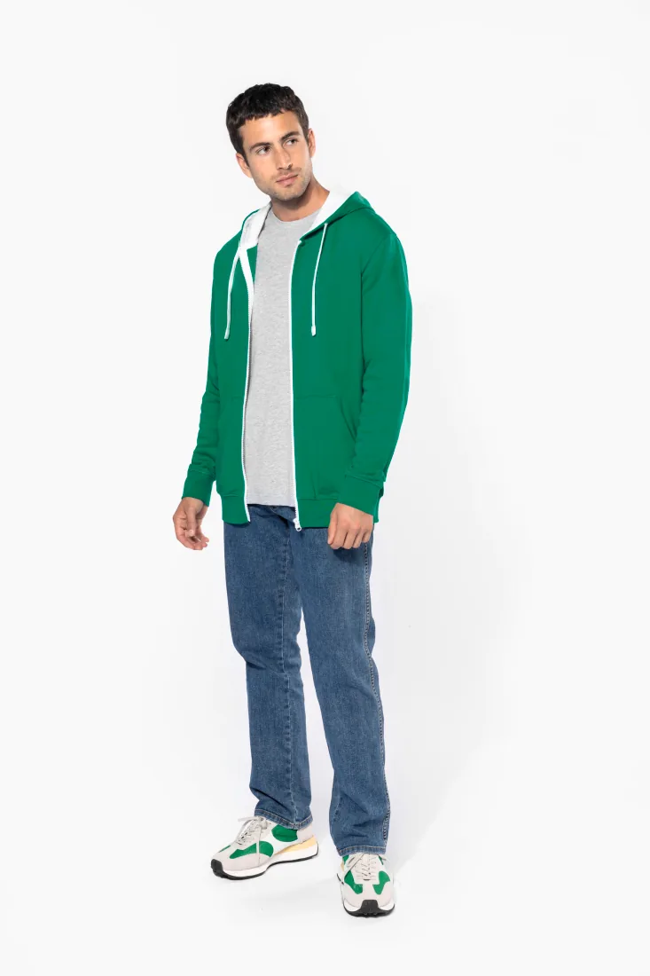 Herren-Kapuzensweatshirt Bicolor mit Reißverschluss 2