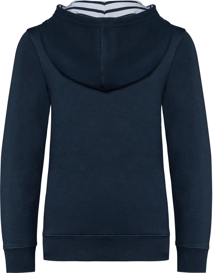 Kapuzensweatshirt mit kontrastfarbener Kapuze und Motiven für Kinder 4