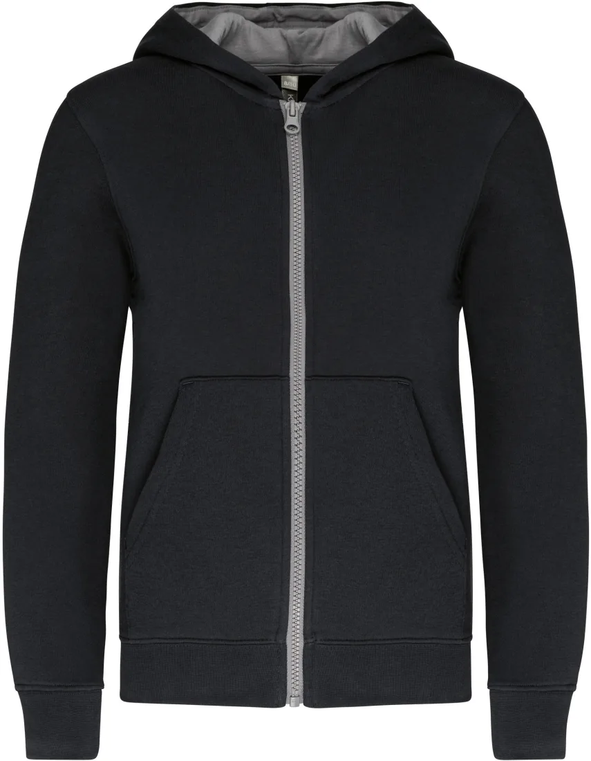 Kinder Kapuzensweatshirt mit Reißverschluss