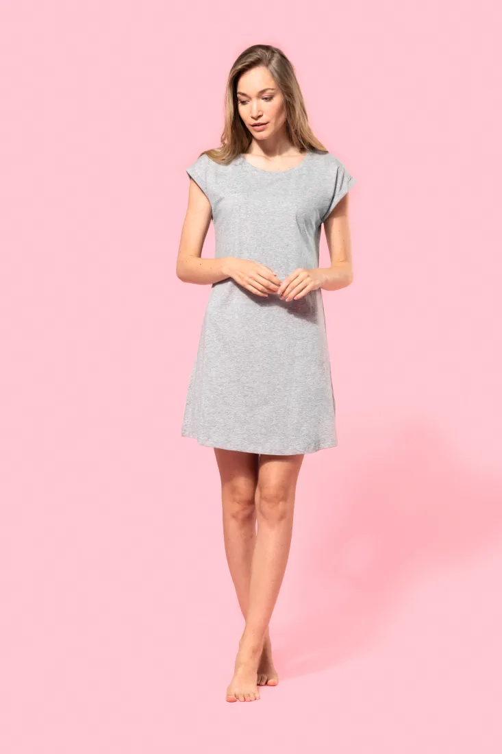 Langes T-Shirt Kleid für Damen 2