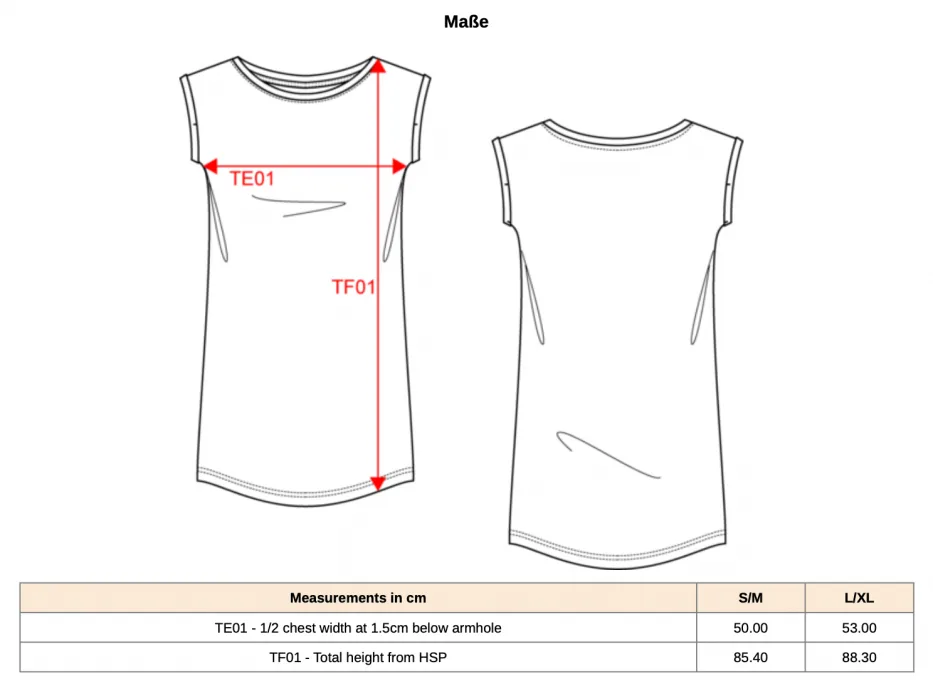 Langes T-Shirt Kleid für Damen 5