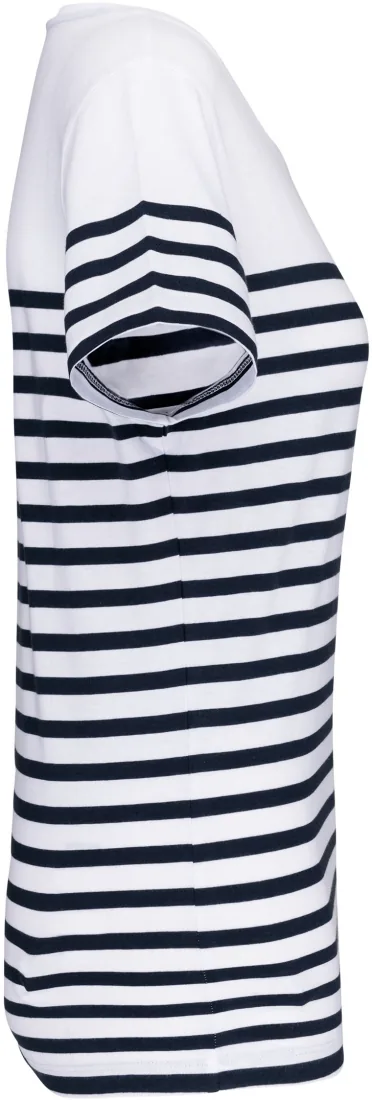 T-Shirt im Marine-Stil mit Rundhalsausschnitt Bio Damen 3