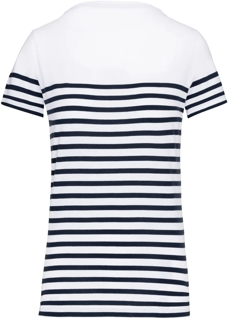 T-Shirt im Marine-Stil mit Rundhalsausschnitt Bio Damen 4