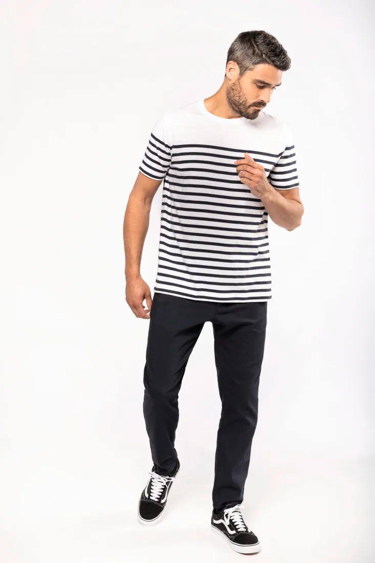 T-Shirt im Marine-Stil mit Rundhalsausschnitt Bio Herren 2