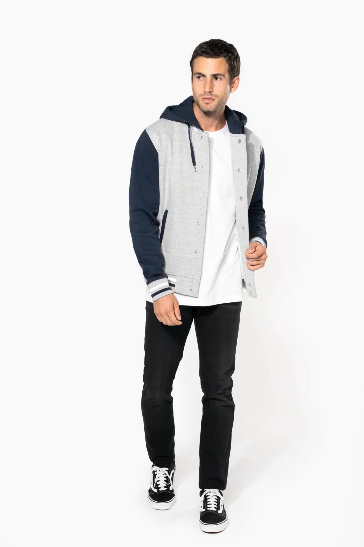 Unisex College Jacke mit Kapuze 2