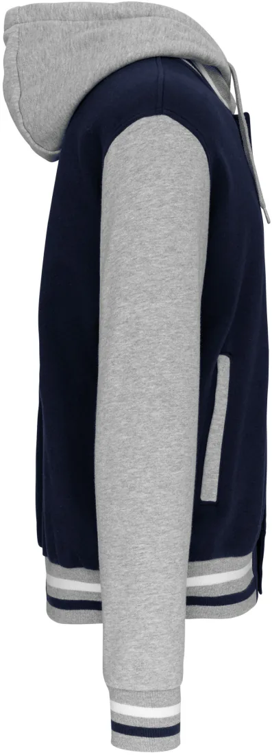Unisex College Jacke mit Kapuze 3