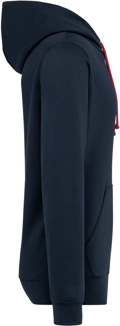 Unisex-Kapuzensweatshirt mit kontrastfarbener Kapuze und Motiven 4