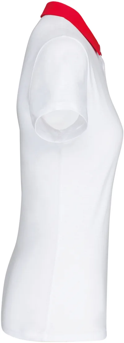 Zweifarbiges Jersey-Polohemd für Damen 3