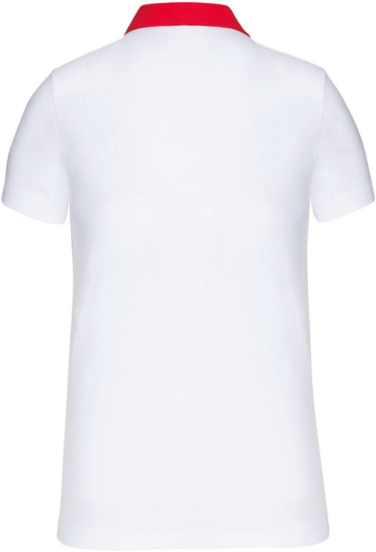 Zweifarbiges Jersey-Polohemd für Damen 4
