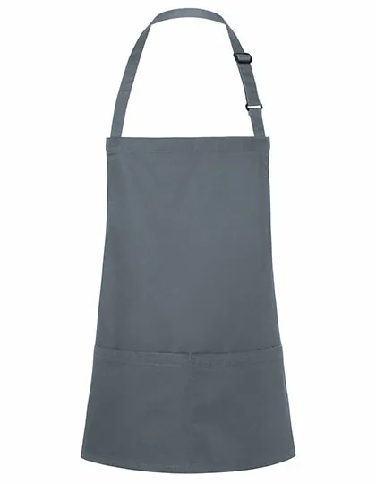 Kurze Latzschürze Basic mit Schnalle und Tasche