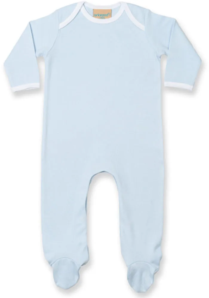 Contrast Long Sleeved Sleepsuit