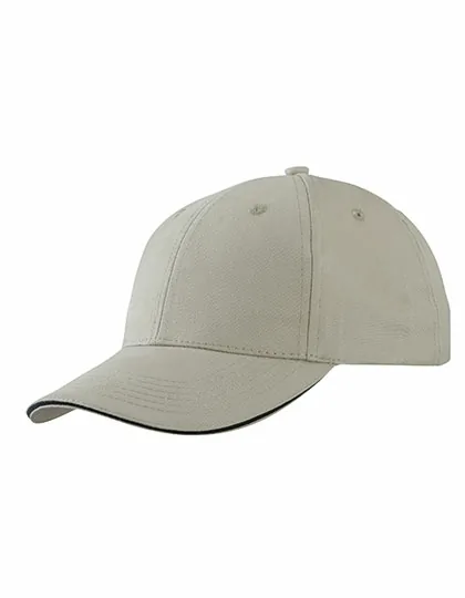 6 Panel Light brushed Sandwich Cap