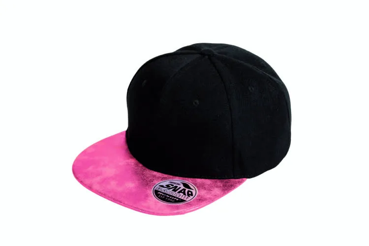 Bronx Flat Glitter Peak Snapback Cap 3