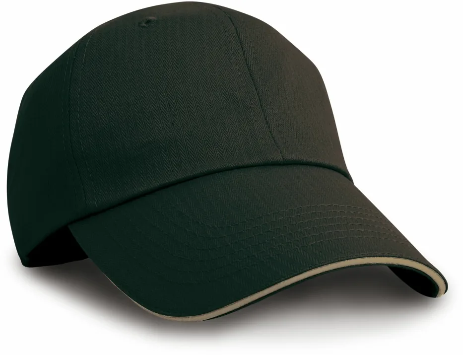 Herringbone Cap with Sandwich Peak