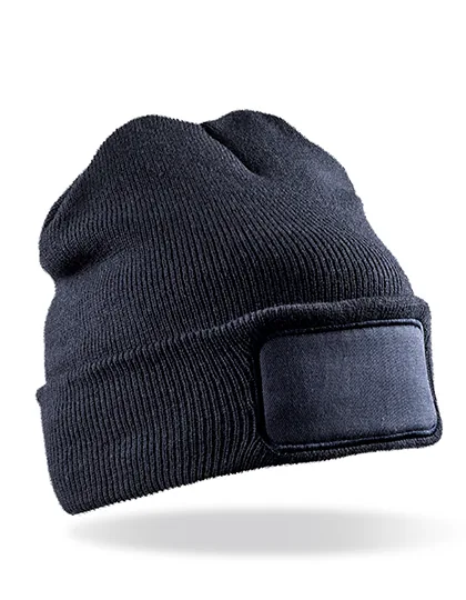 Recycled Double Knit Printers Beanie 2