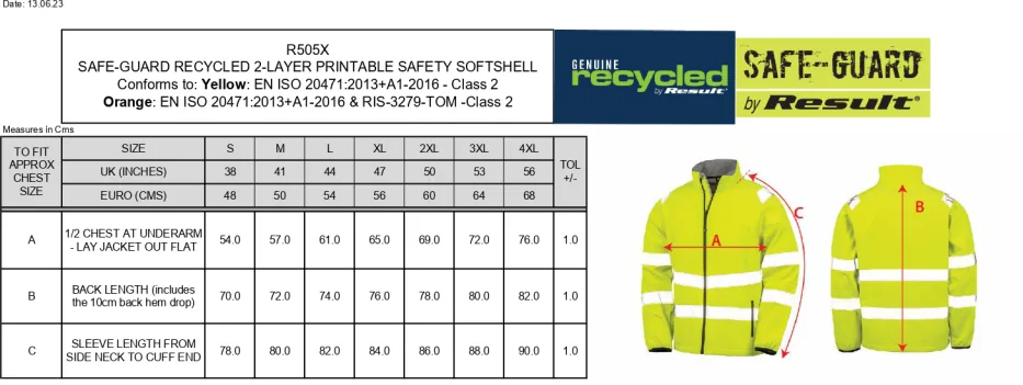 Recycled Printable Safety Softshell Jacket 4