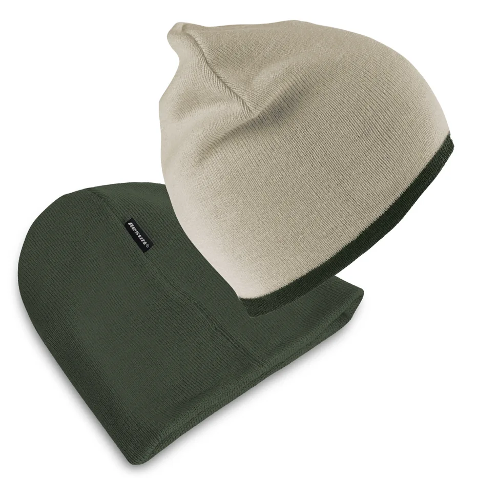 Soft Feel Cuffless Reversible Beanie