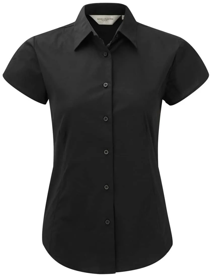Ladies` Short Sleeve Fitted Shirt