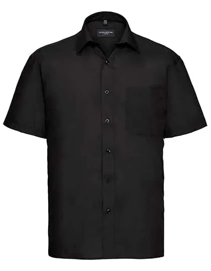 Men`s Short Sleeve Polycotton Poplin Shirt