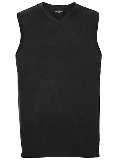 Men`s V-Neck Sleeveless Knitted Jumper
