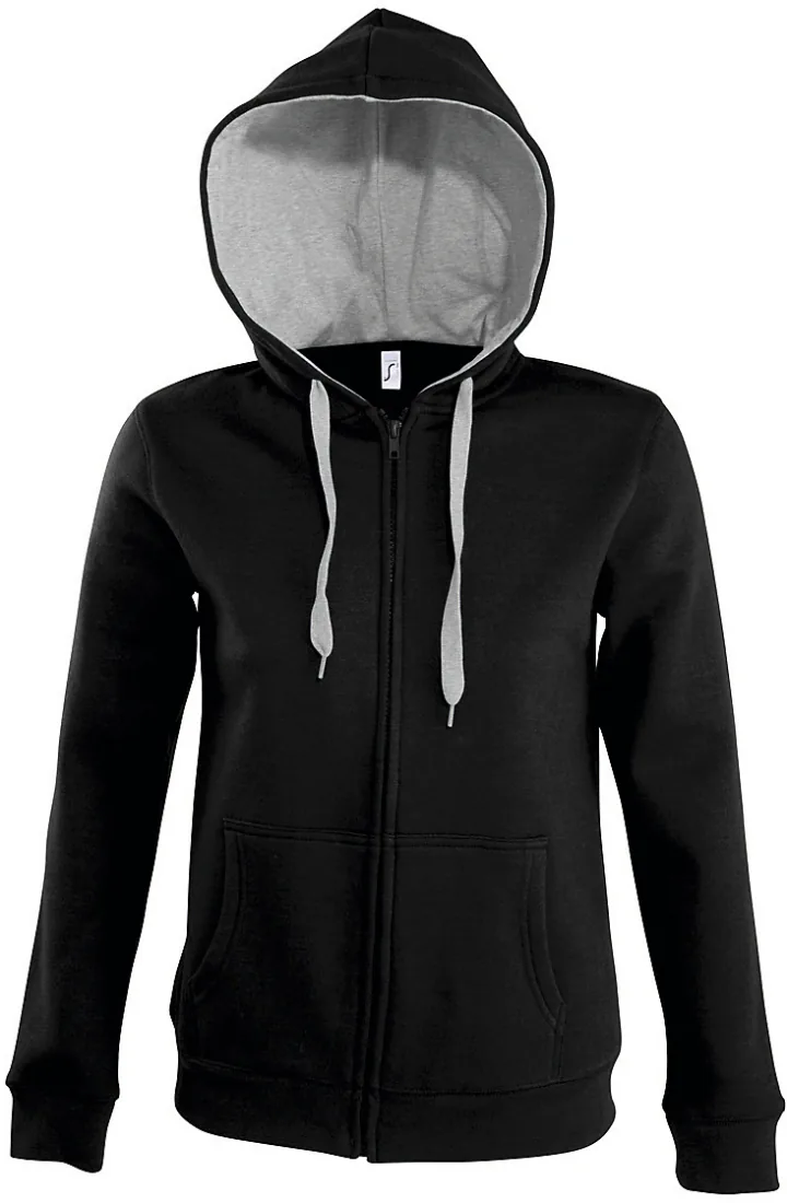Contrast Hooded Zip Jacket Soul Women