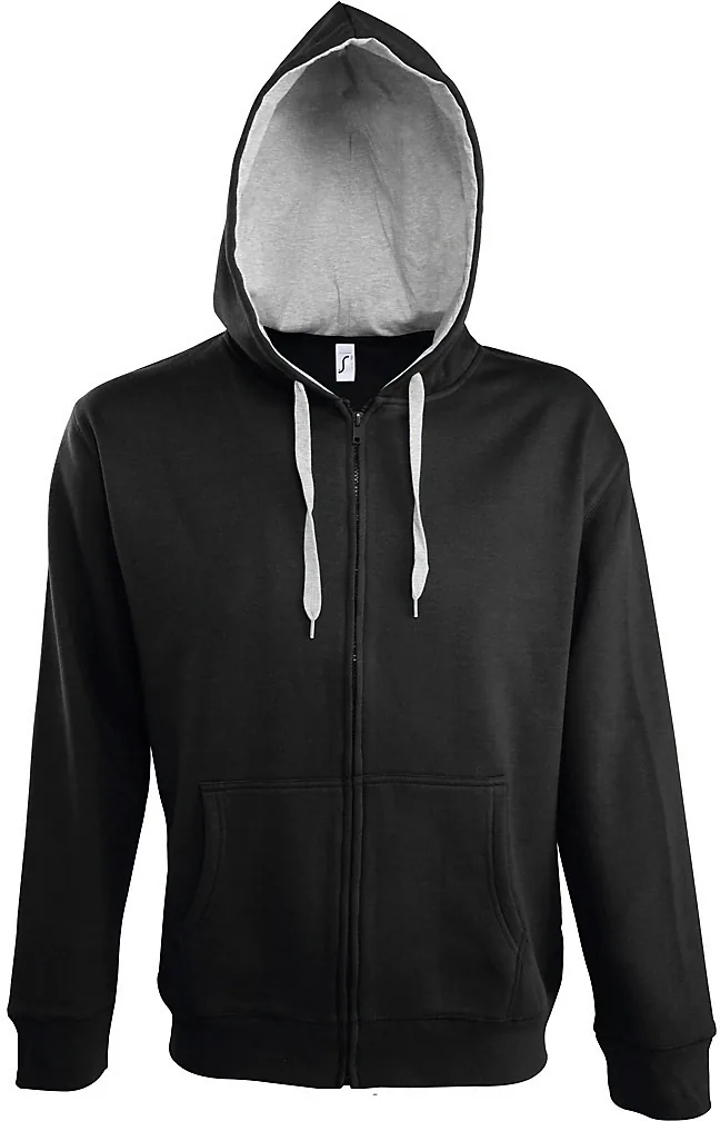 Contrasted Zipped Hooded Jacket Soul Men