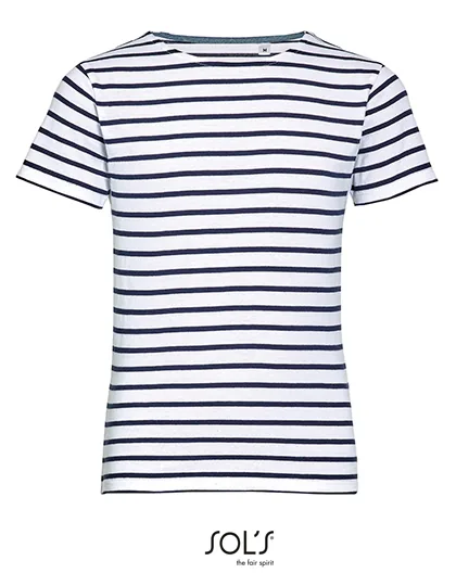 Kids` Round Neck Striped T-Shirt Miles